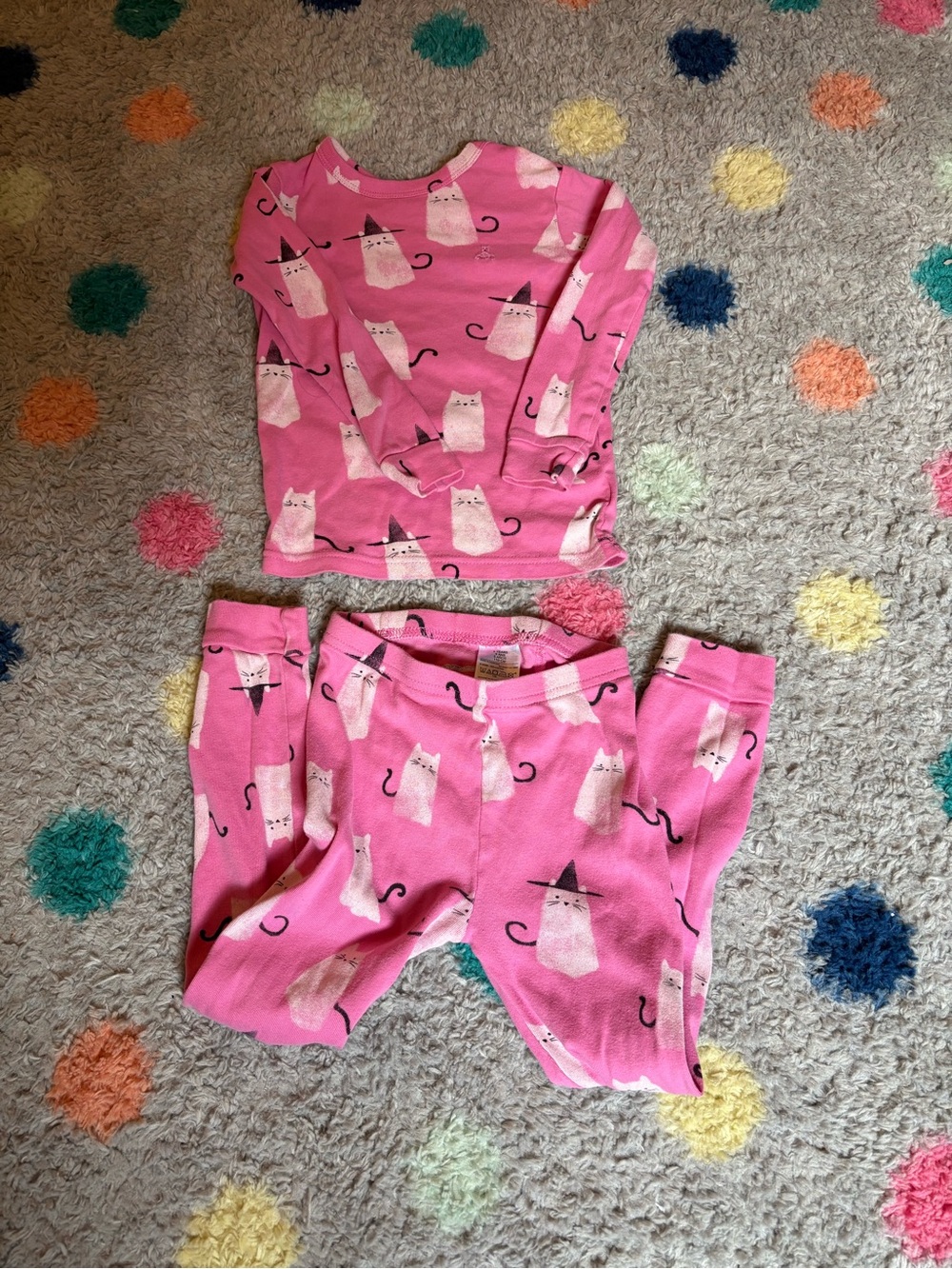 GAP Pink Cat Witch Kids PJ Set (5T)